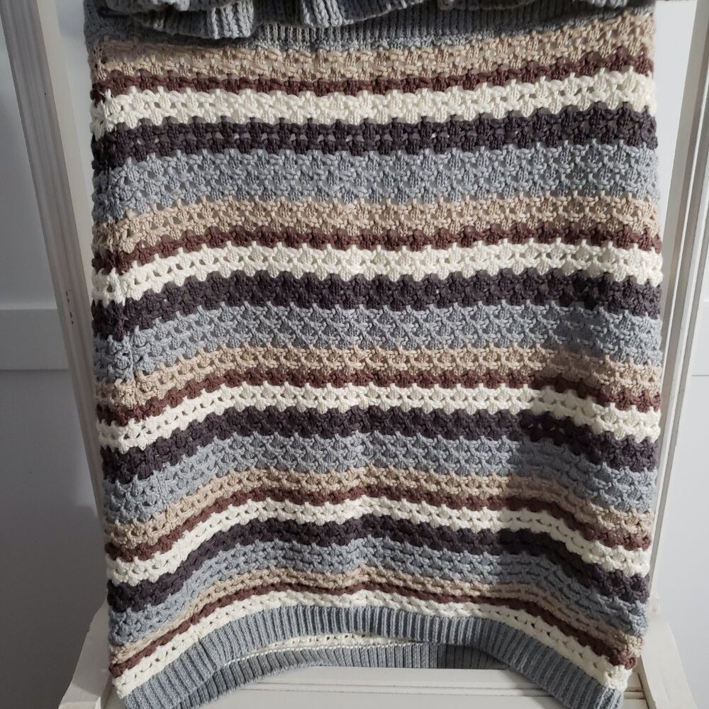 BNWT PROMESA  Isla 100% cotton crochet knit lined skirt set in Mocha (M} - Picture 3 of 9